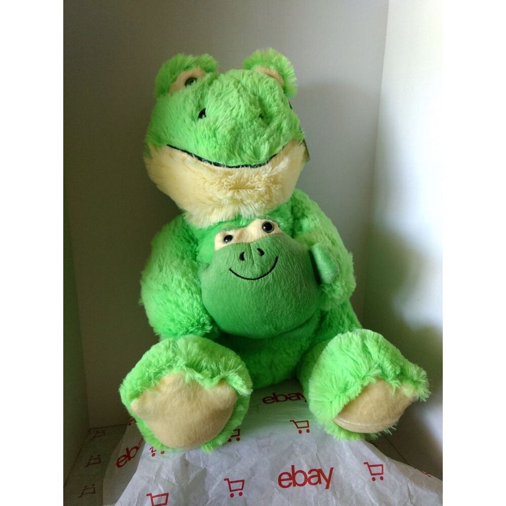 Cottondale Frog and Baby Plush - Green - 12"